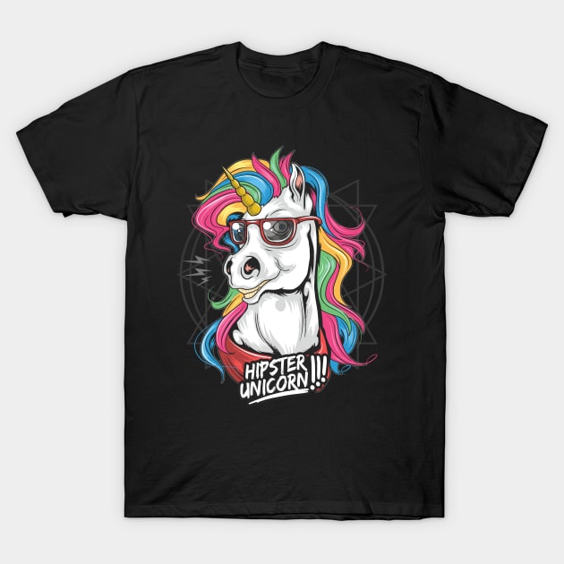 Hipster Unicorn T-Shirt by GermanStreetwear